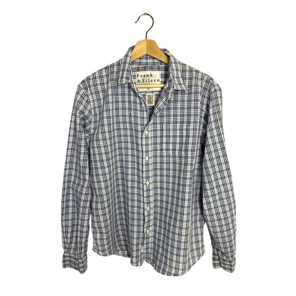 Frank & Eileen Tops - Frank & Eileen Luke Blue White Plaid Button Up Size Small